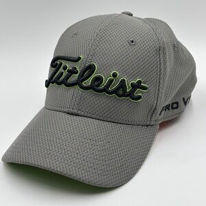 Titleist Pro V1 FJ Flex Fit Hat Cap Gray Fitted Men's Size M/L FootJoy A-Flex